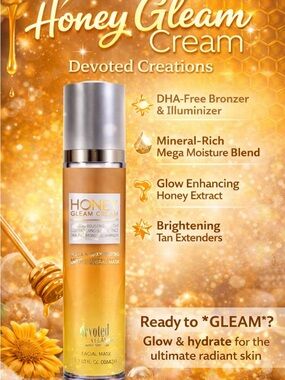 Honey Gleam Cream - Radiant Glow Facial Moisturizer (Golden)